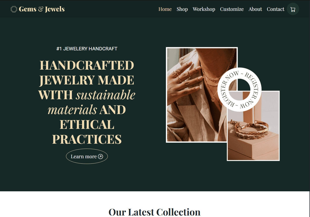 photo of a portfolio project