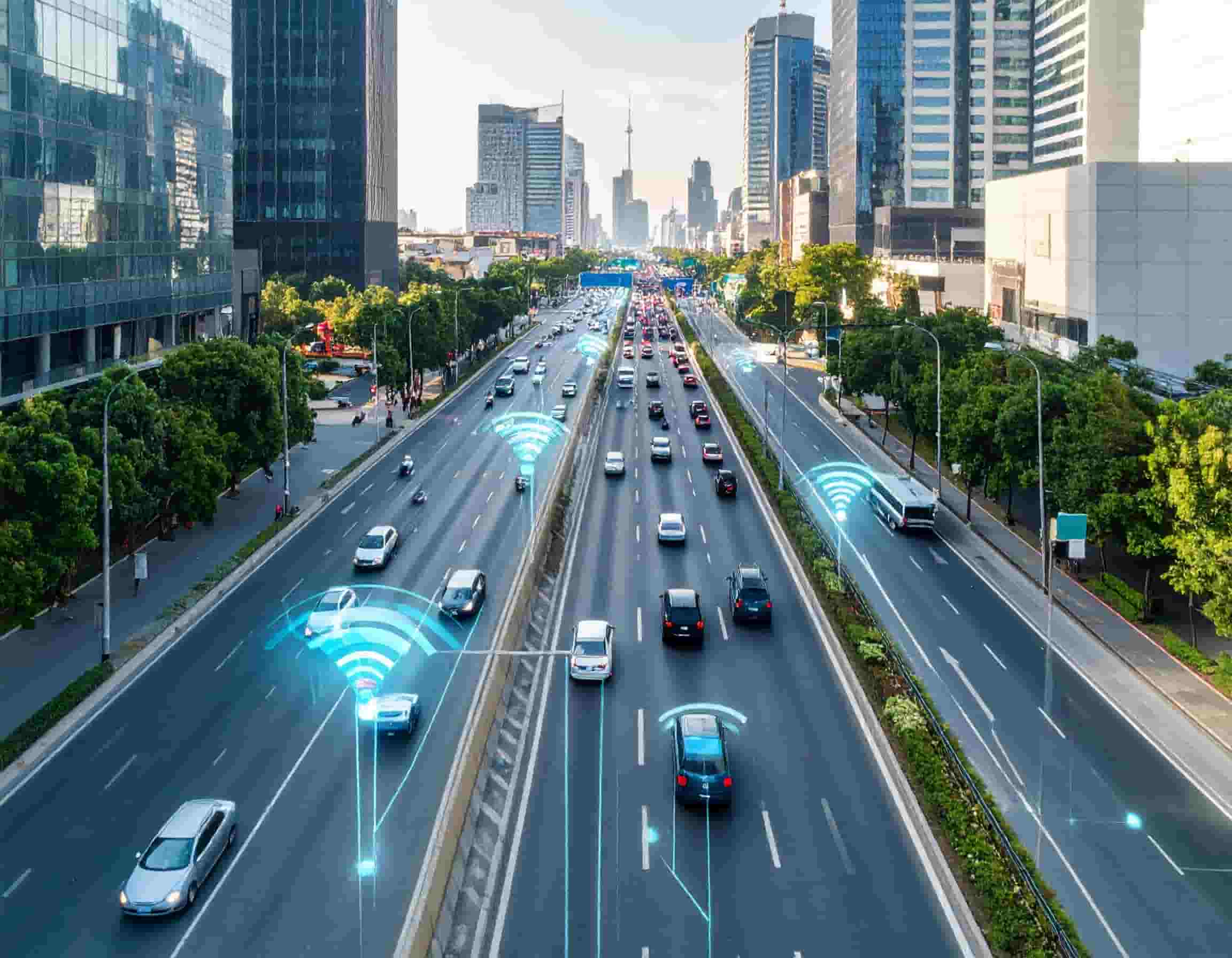 Photo of a smart traffic light